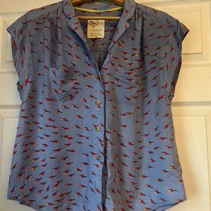 Anthropologie limited Edition 51 of 52 Conversations , short sleeved button down